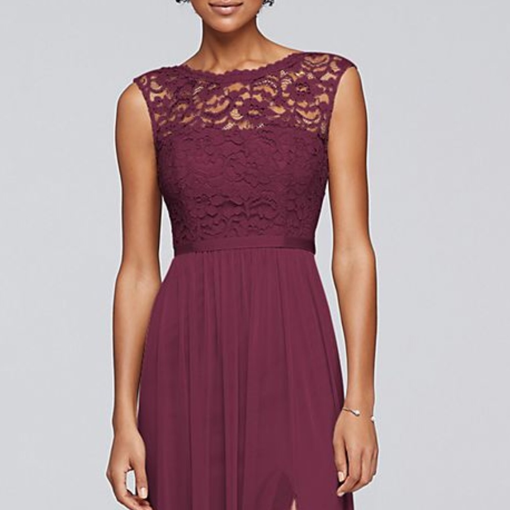 David's Bridal F19328  Color: Wine  Size: 10